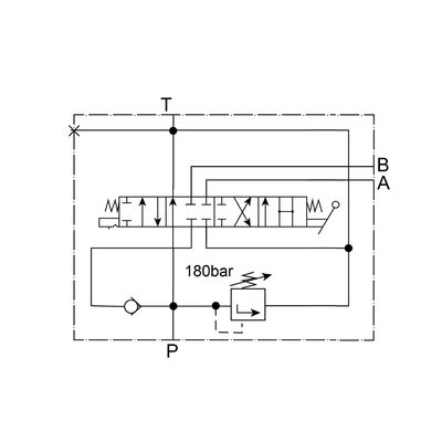 BU-1SFR Handhebelventil Schaltzeichen