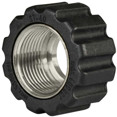 319209 &Uuml;berwurfmutter 22x1,5 16,4 mm Schwarz VA von R+M / Suttner
