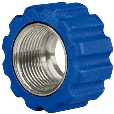 319259 &Uuml;berwurfmutter 22x1,5 16,4 mm Blau VA von R+M / Suttner