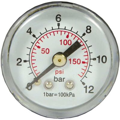 54750 Manometer 0-12 bar 40 mm 1/8 Hinten PVC von R+M / Suttner
