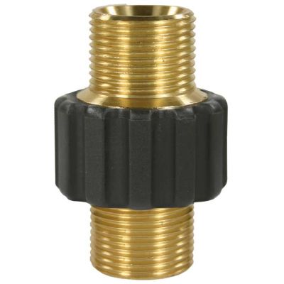 56940 Schlauchverbinder SW-27 22:22 schwer,mit Gummischutz von R+M / Suttner