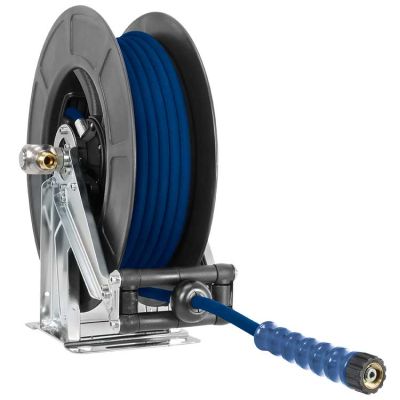 764434503 Schlauchaufr. 2SC-08 20M.BL M22 blau/sch TRollemmel Edelstahl/Kunststoff schwarz von R+M / Suttner