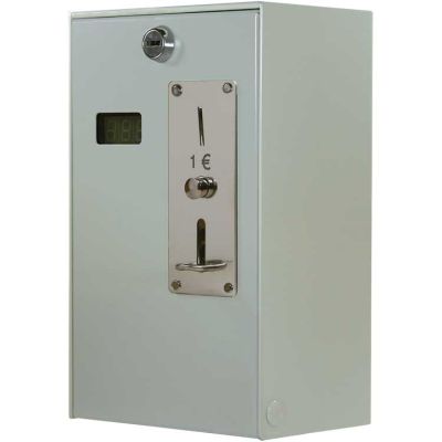 925710241 M&uuml;nzautomat EMS 57 24 V 1.-EUR - 1-320 Min. + M&uuml;nzvorlage und Ze von R+M / Suttner