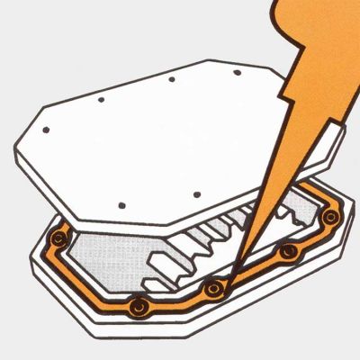 9545814075 Fl&auml;chendichtung 58.14 75 ml orange von R+M / Suttner