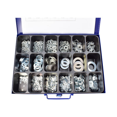 SORTI-00125 Sortimentskasten Unterlegscheiben DIN 125/ Federringe DIN 127, Detail